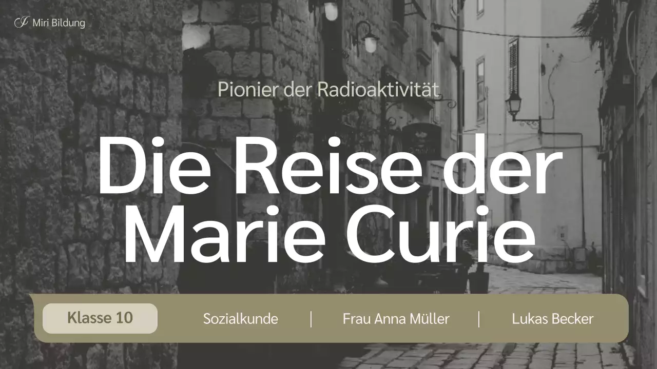 beige Biographievorlesung zur modernen Geschichte