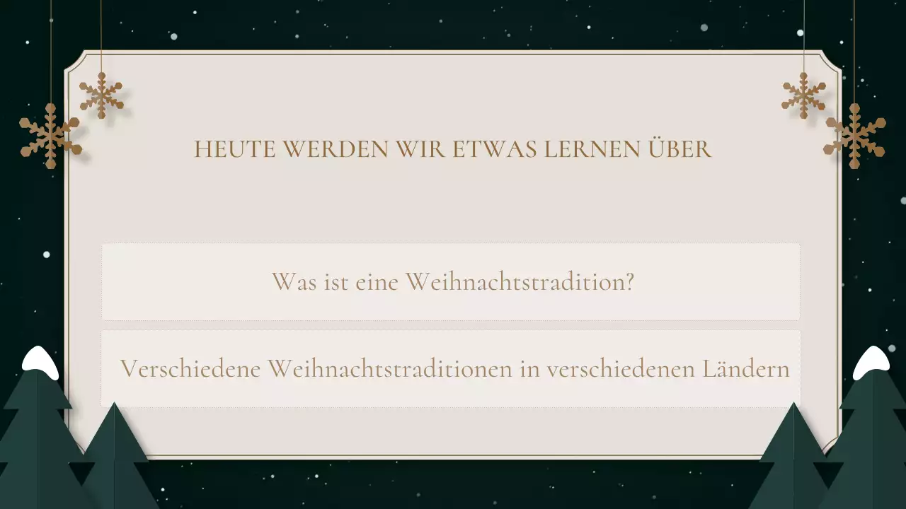 grüne traditionelle Feiertagspräsentation