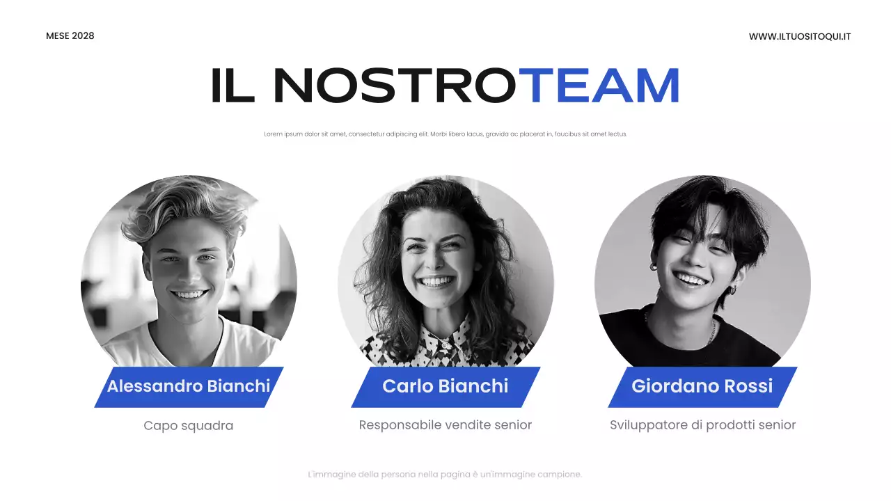 presentazione aziendale moderna blu