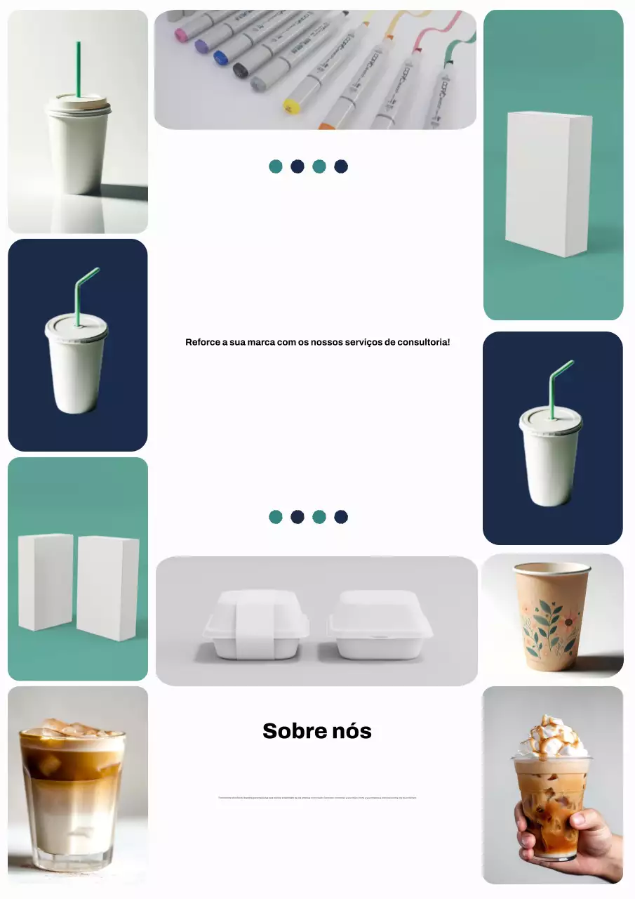 Promoção da marca moderna Teal