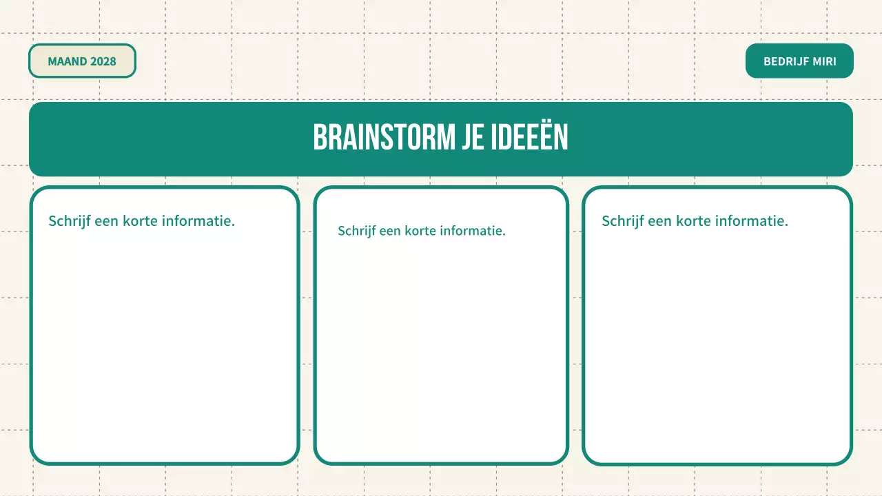 groene moderne brainstormgids