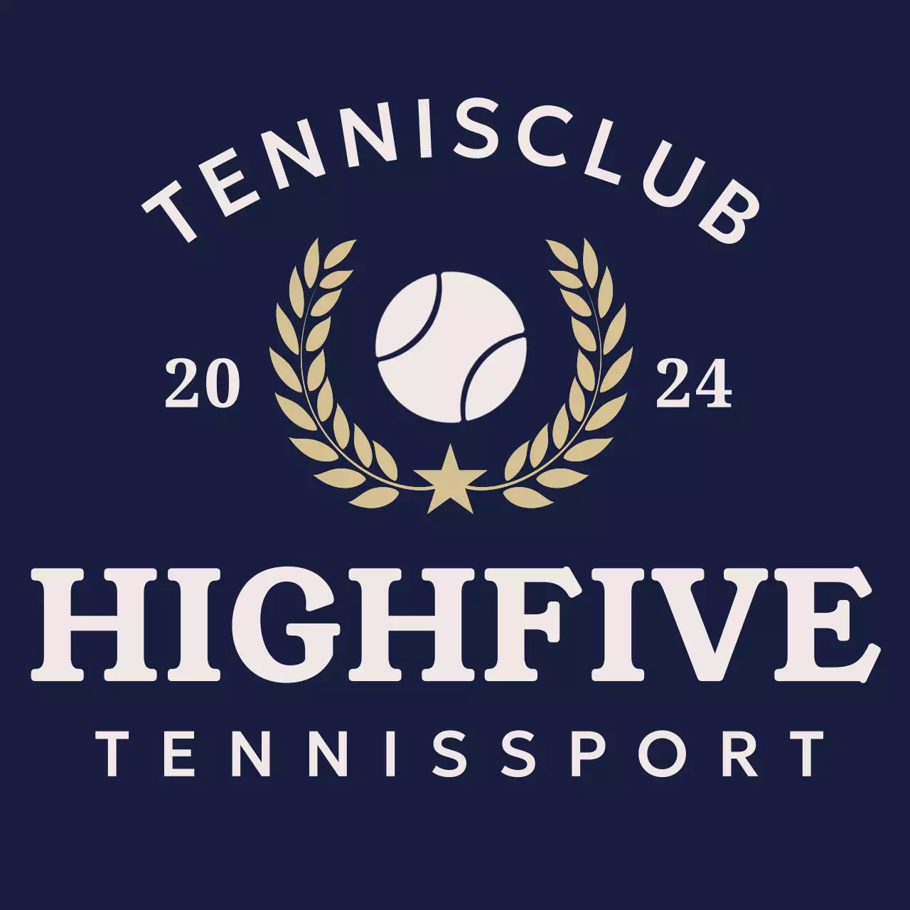 Marineblaues klassisches Tennis-Logo