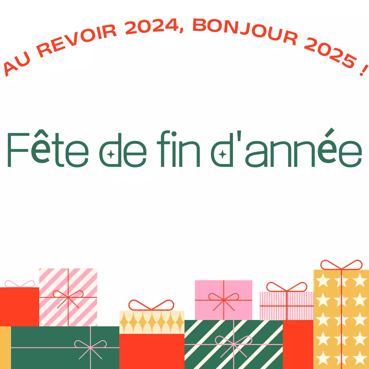 Fêtes de fin d'année simples et abstraites