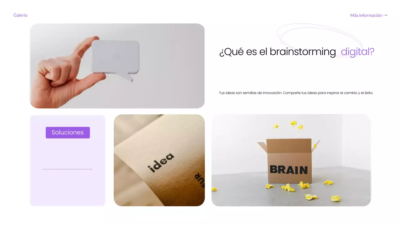 guía básica de brainstorming digital púrpura