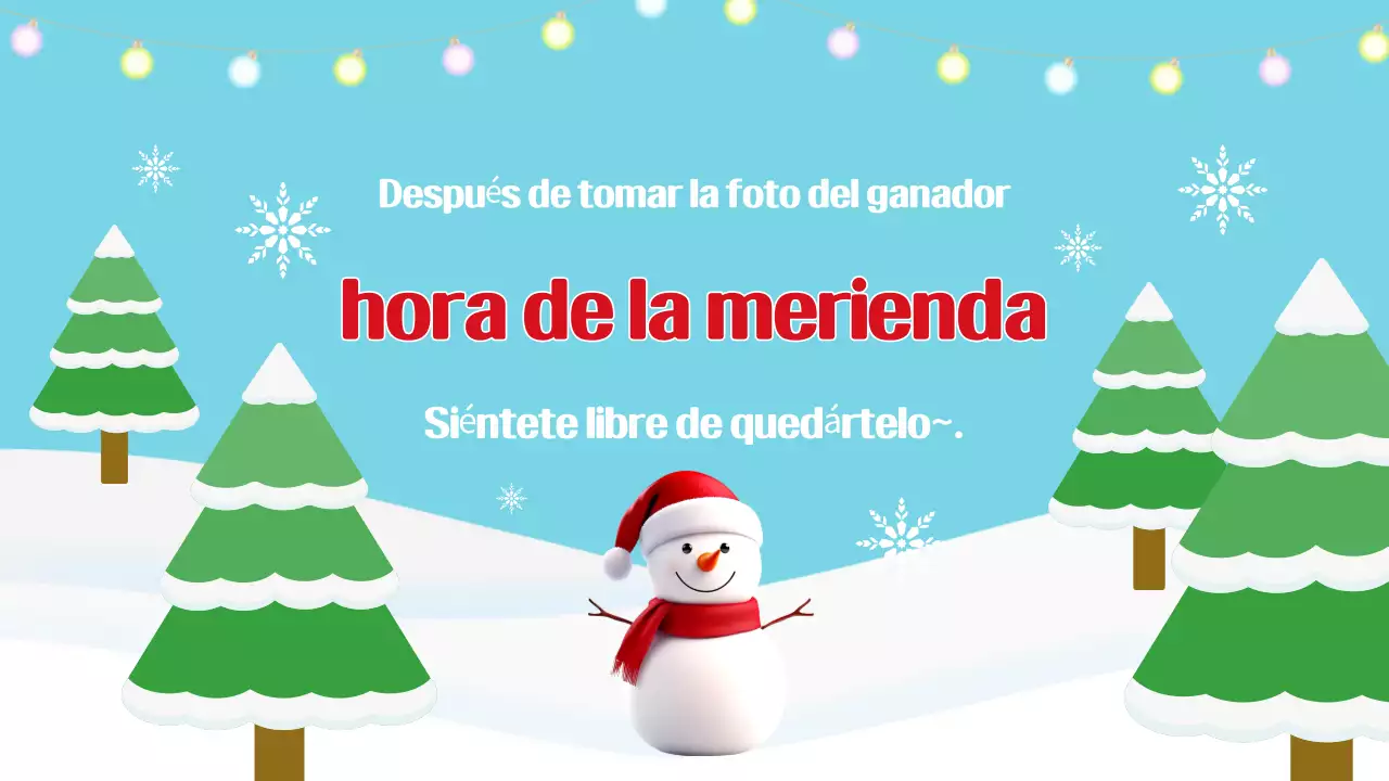 Celebración de fin de año sencilla en azul claro