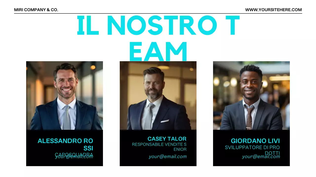 Presentazione di una proposta di progetto moderna, arancione e nera