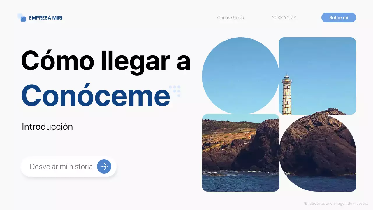 tono de autopresentación blue modern