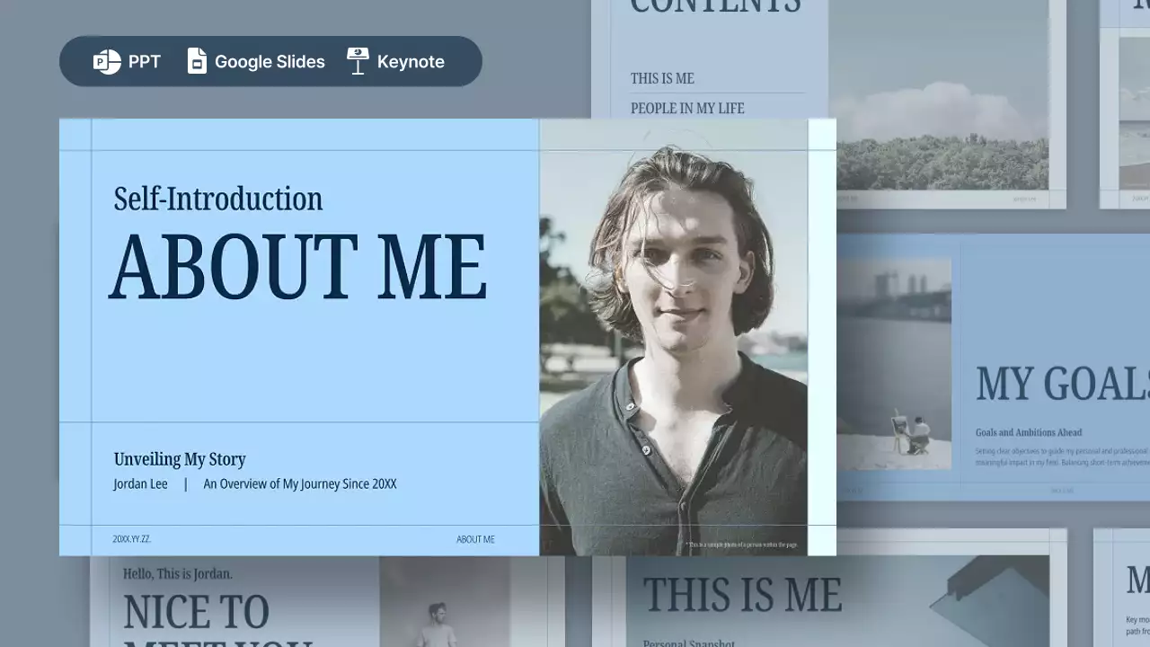 Blue Clean Self-Introduction Guide Presentation