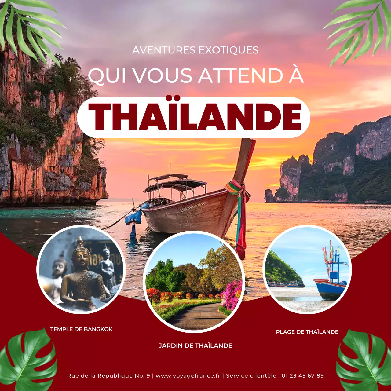 promotion des voyages tropicaux marron