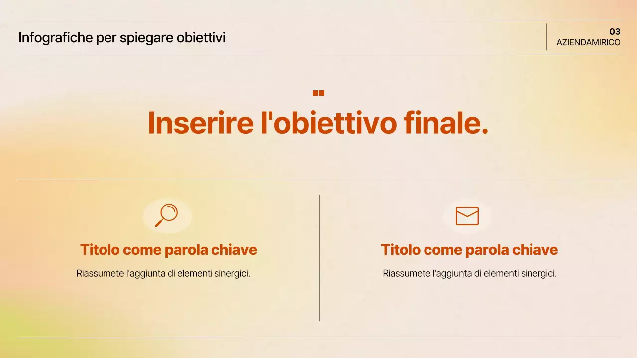 Documentazione della presentazione semplice arancione
