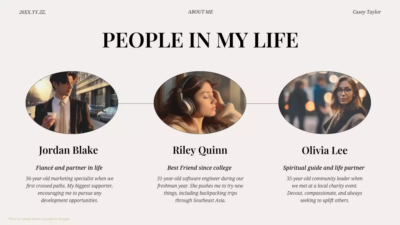 Beige Minimal Self-Introduction Presentation