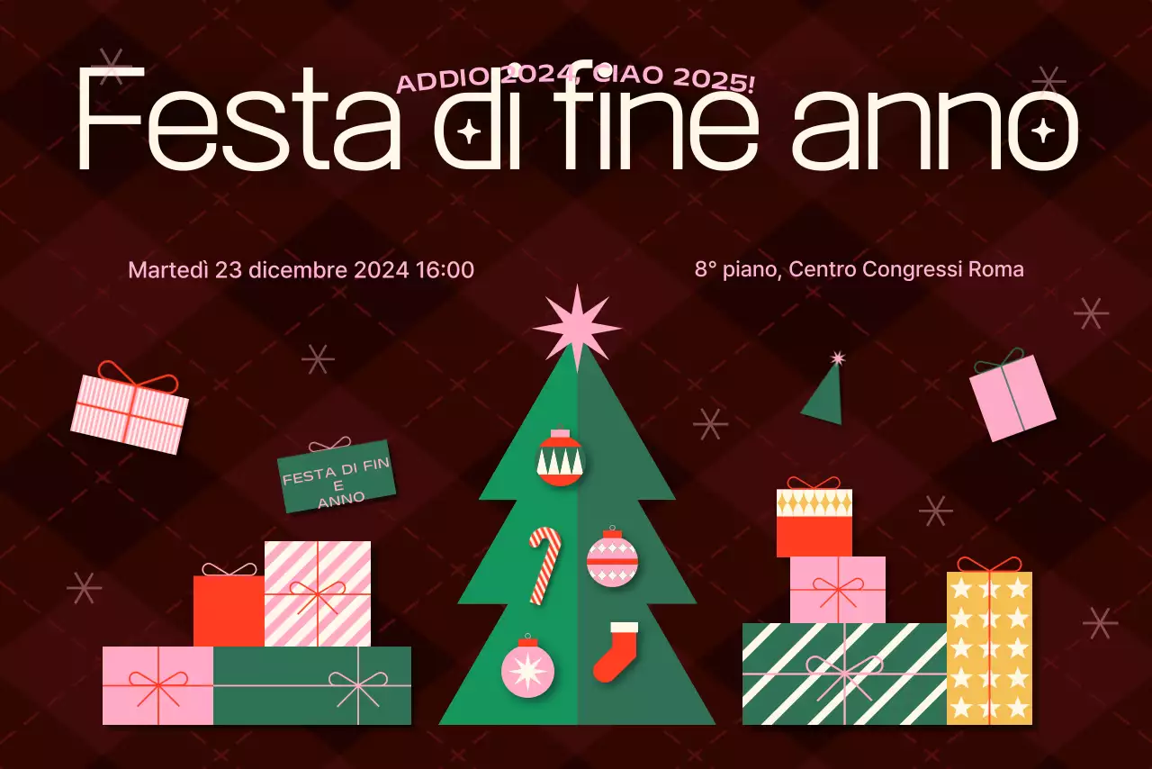 Scatola regalo Borgogna Festa di Natale Evento