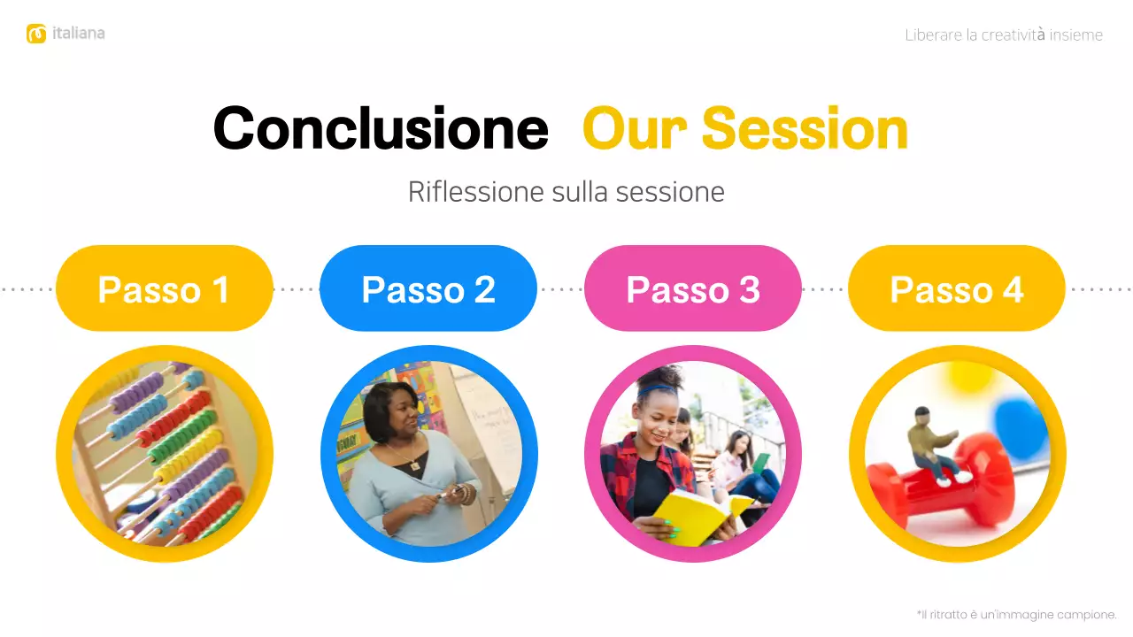 layout moderno e colorato per il brainstorming