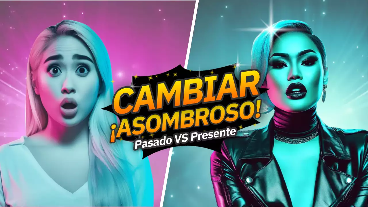 anuncio de transformación moderna teal