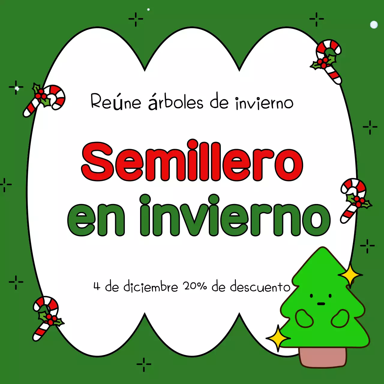 Anuncie sus ofertas festivas de temporada en verde y rojo