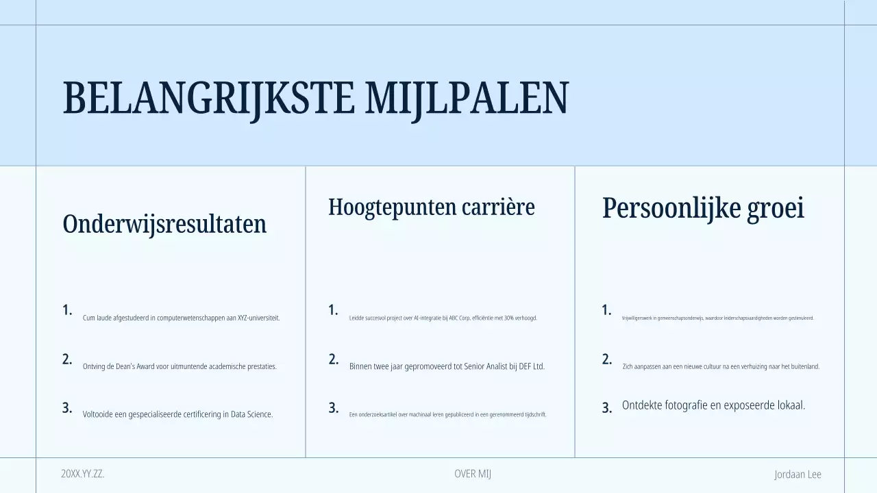 blauw modern zelf-introductie portfolio