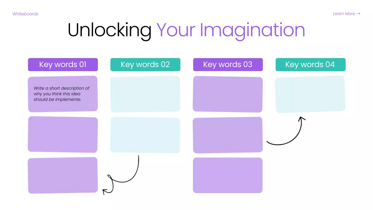 Bài thuyết trình hướng dẫn động não hiện đại màu tím