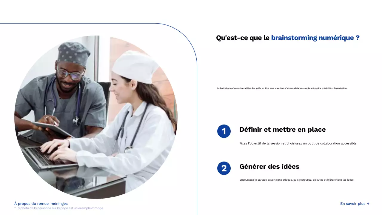 guide de brainstorming créatif bleu