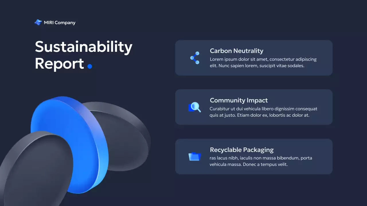 블루 모던 비즈니스 보고서 프레젠테이션