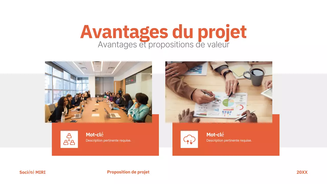 rouge moderne proposition de projet entreprise
