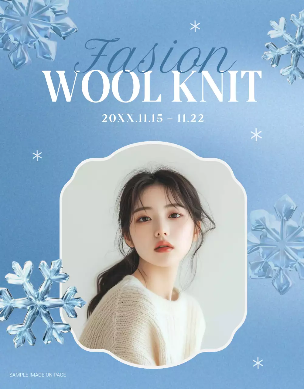 Blue Modern Fashion Promotion Poster