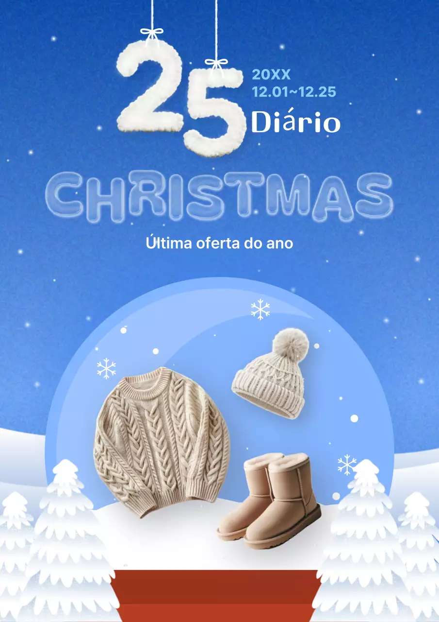 Evento de Natal Moderno Azul