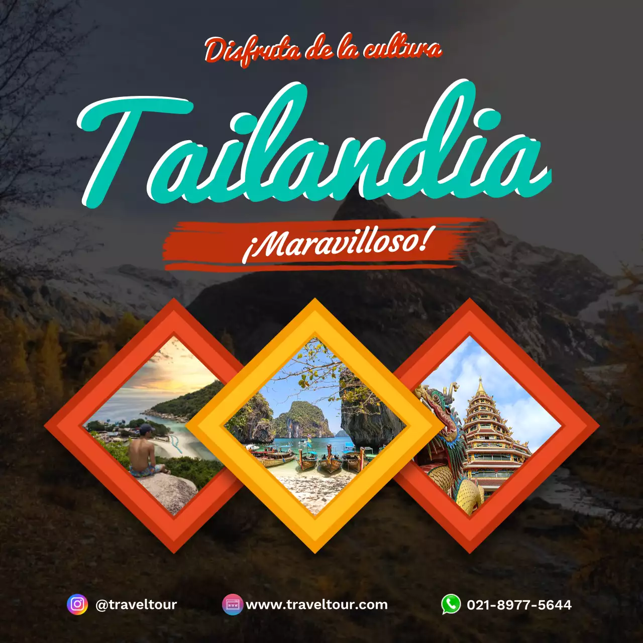 teal modern travel promotion