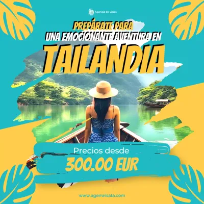 promoción de viajes teal tropical