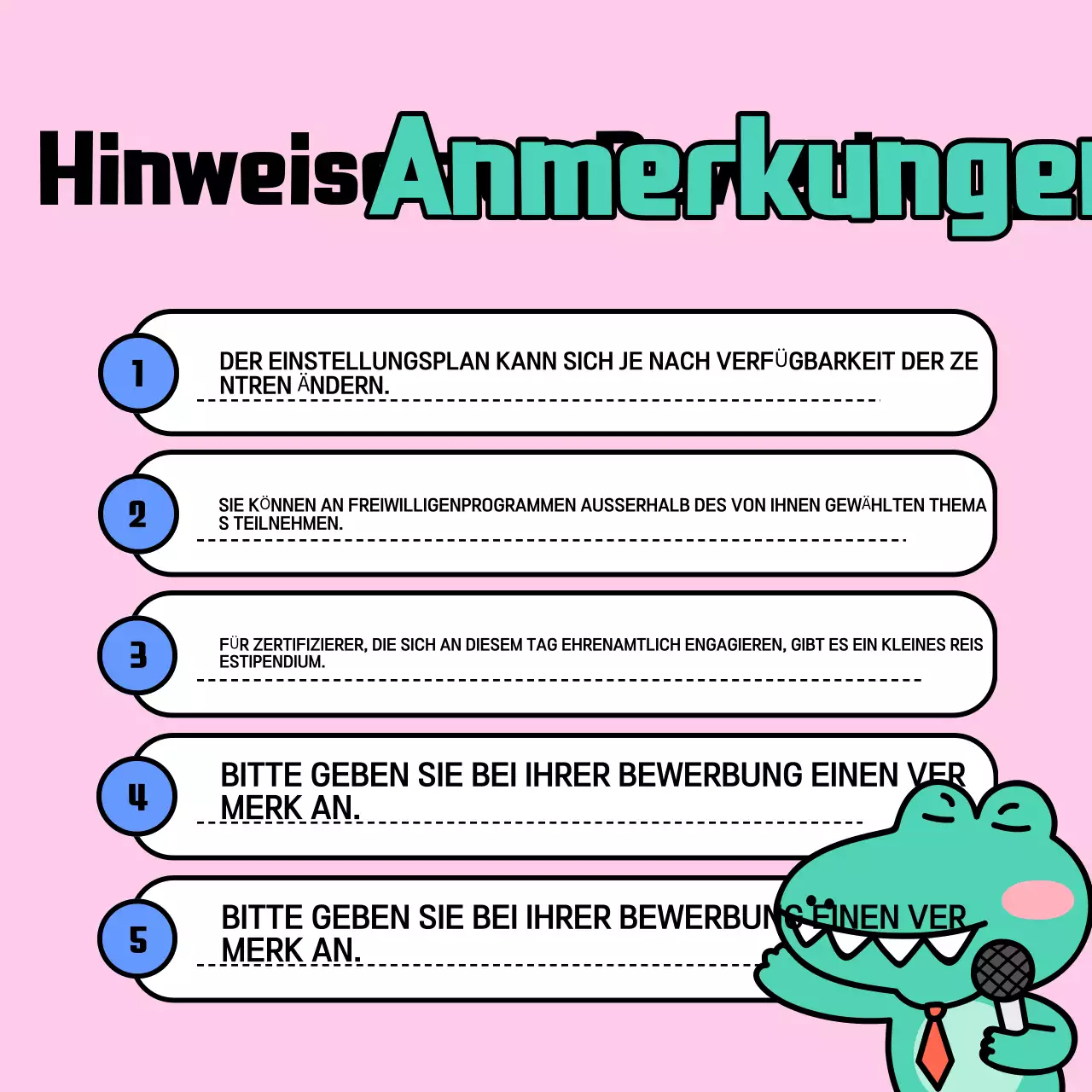 Freiwilligeneinsätze in den rosa Ferien