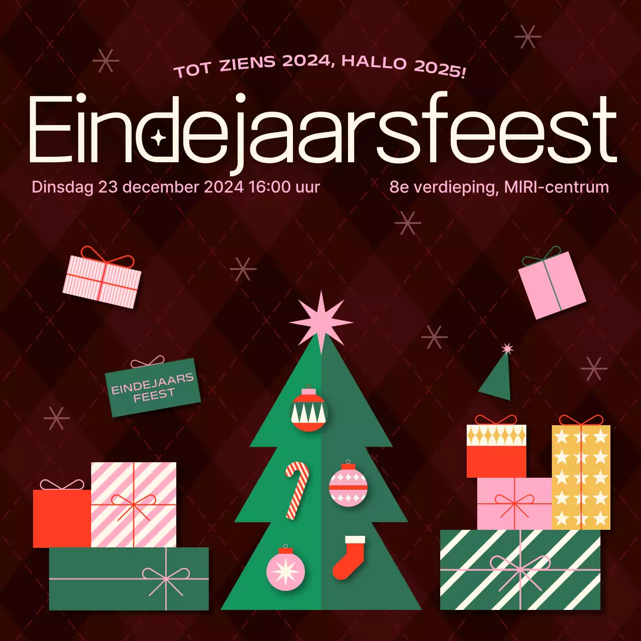 Bourgondische cadeauverpakking Feestdag