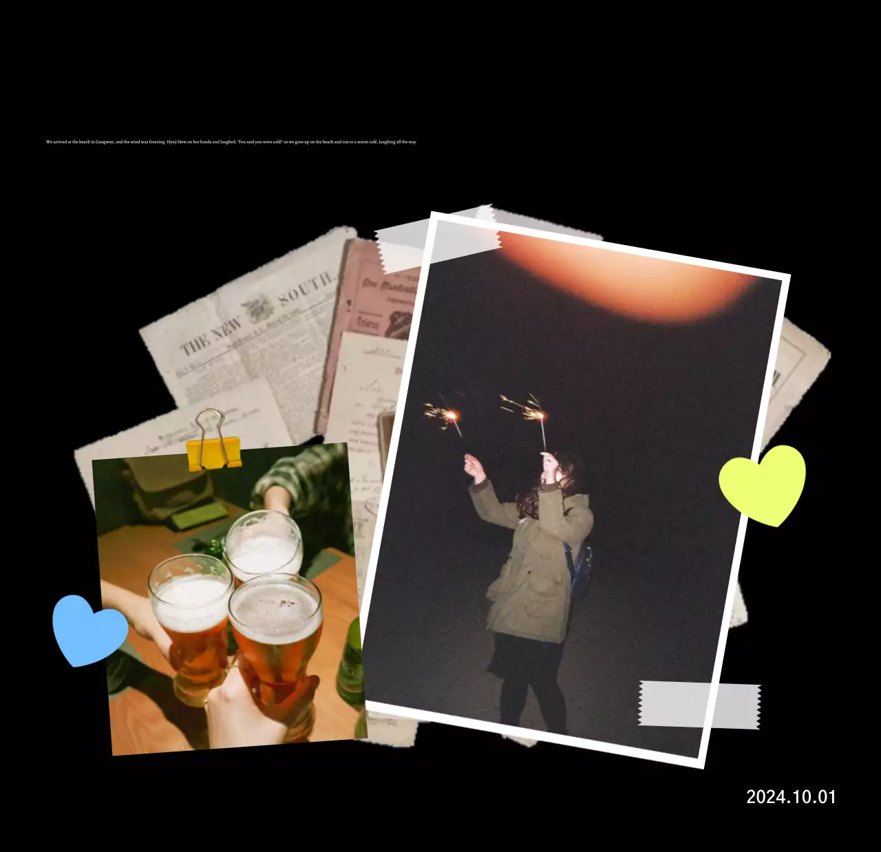 Kalender foto kenangan vintage dengan bingkai foto