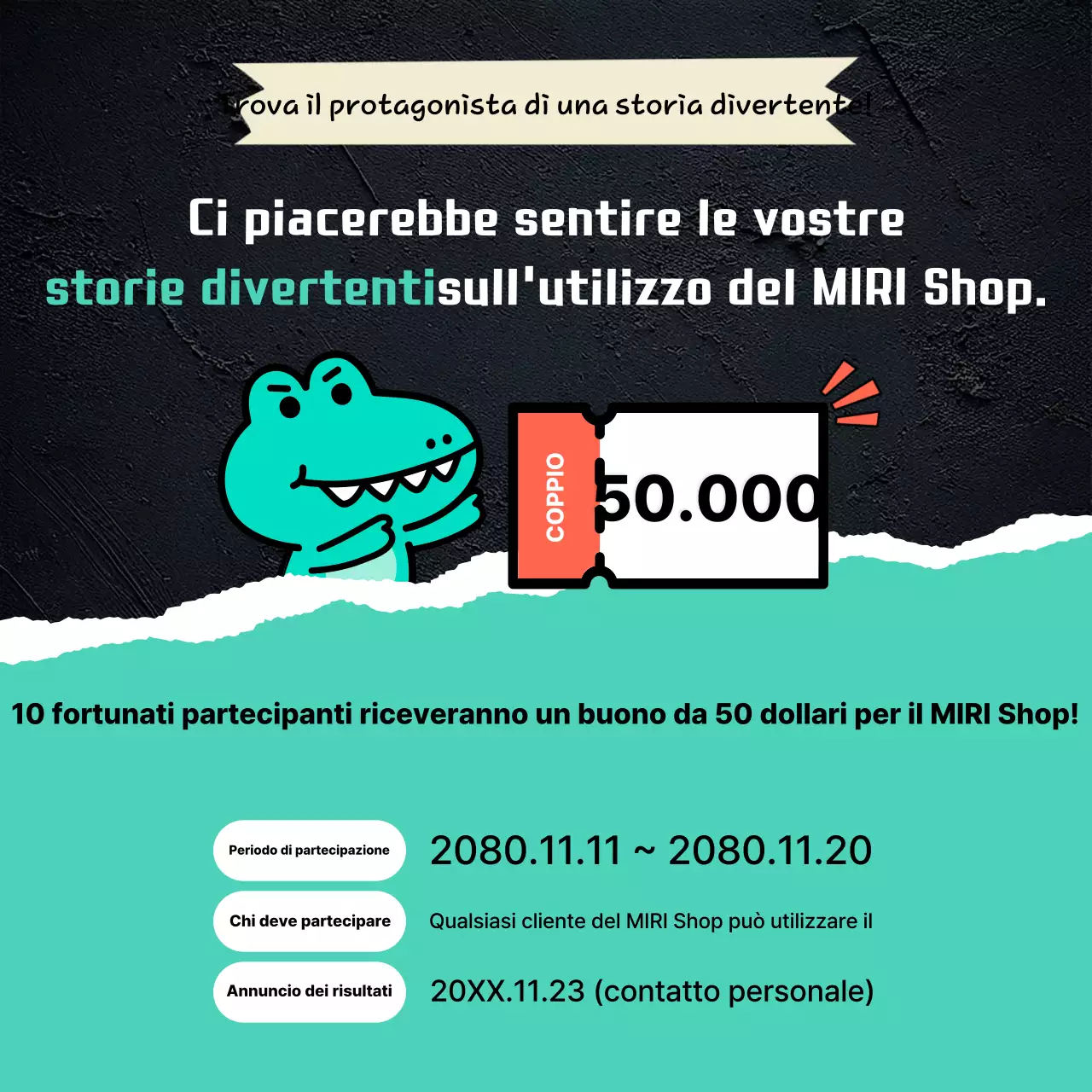 Annuncio dell'evento "Mint Gag