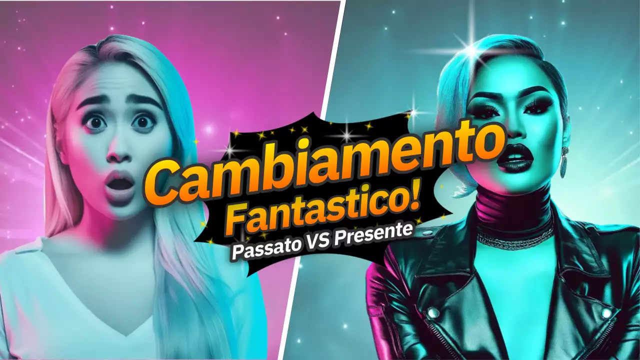 Pubblicità di trasformazione moderna in verde acqua