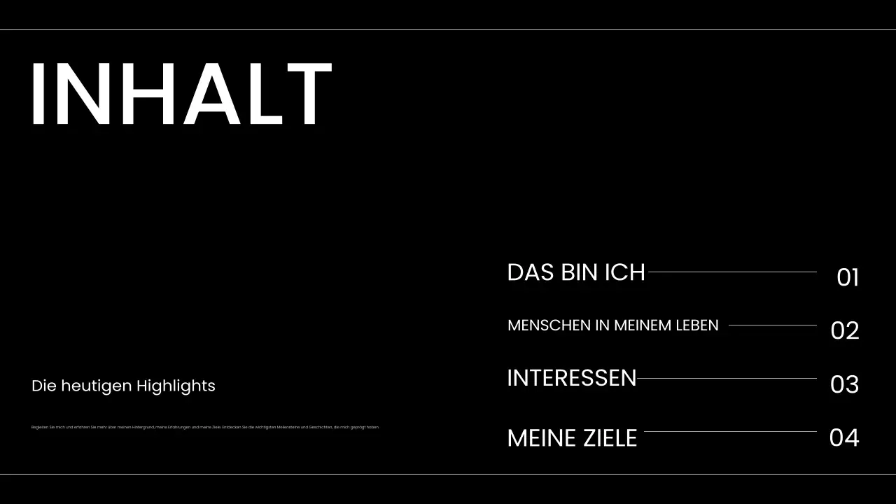 schwarz-weiße moderne Selbstdarstellungsmappe