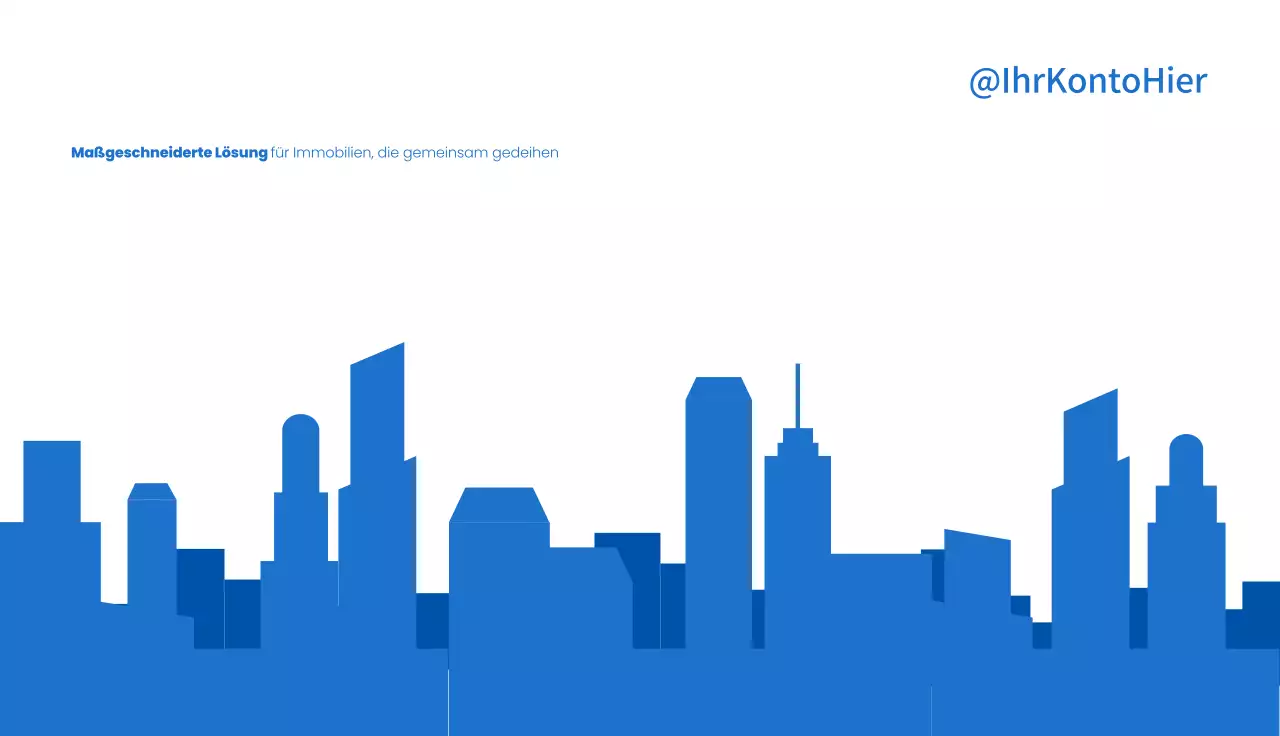 blaue moderne Immobilienkarte