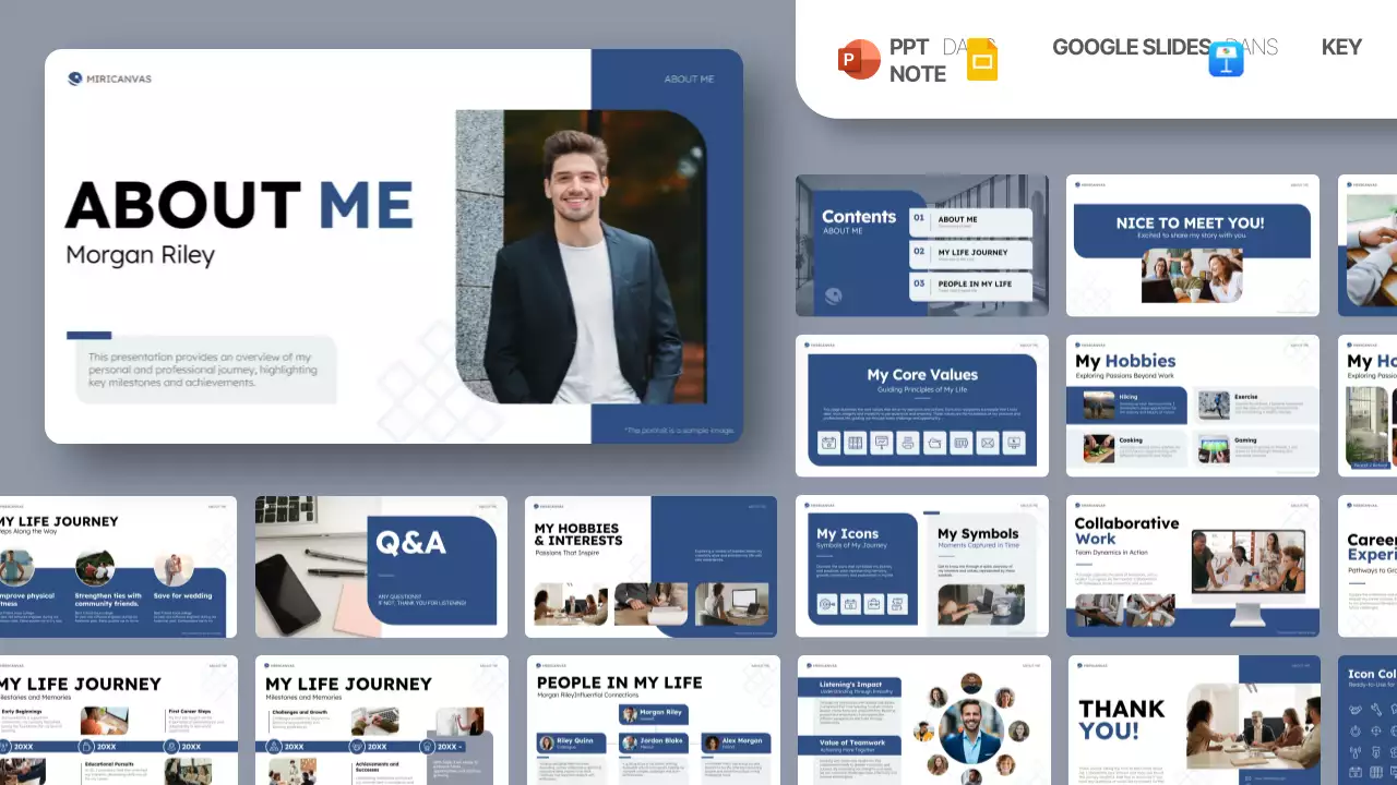 blue modern about me business