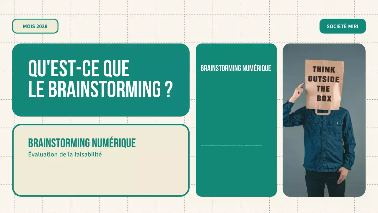 guide de brainstorming vert et moderne