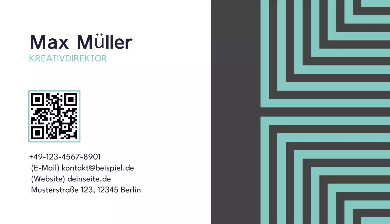 Teal moderne Visitenkarte