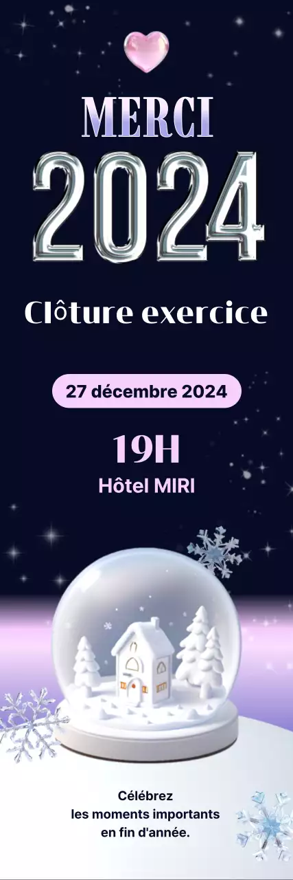 Invitation à un événement de vacances moderne en bleu marine