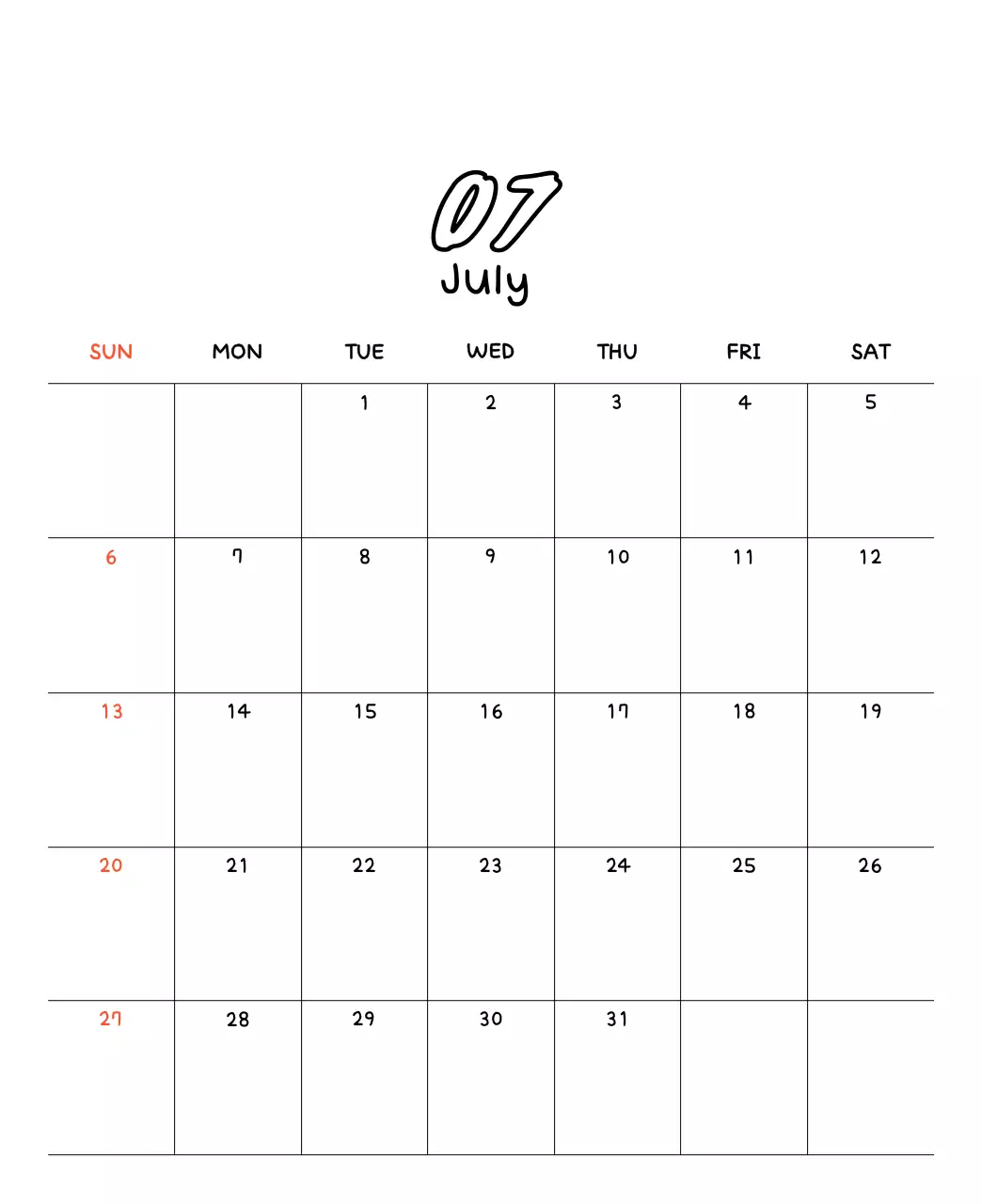 Kalender Tahun Baru yang menggemaskan