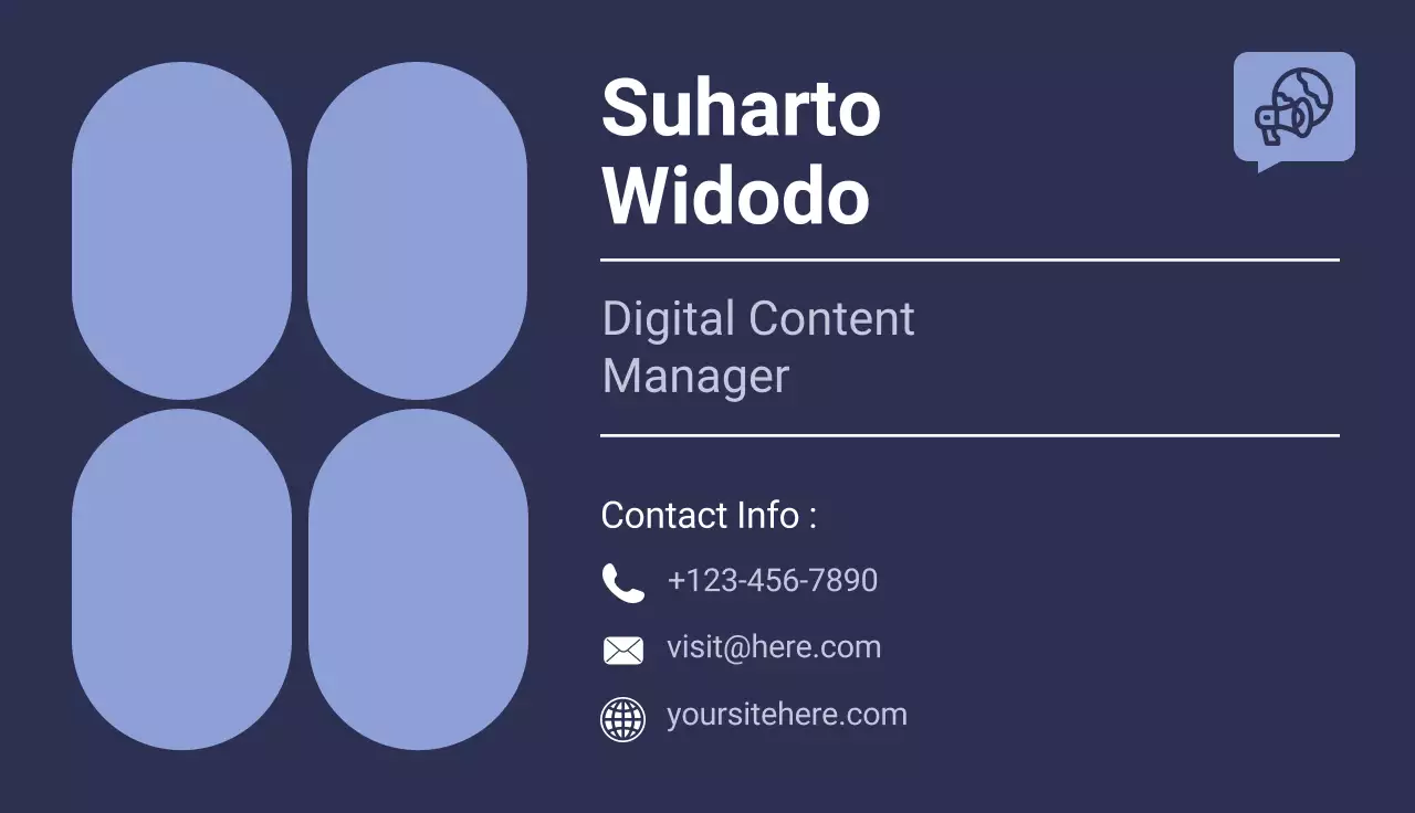 Navy Modern Business Card