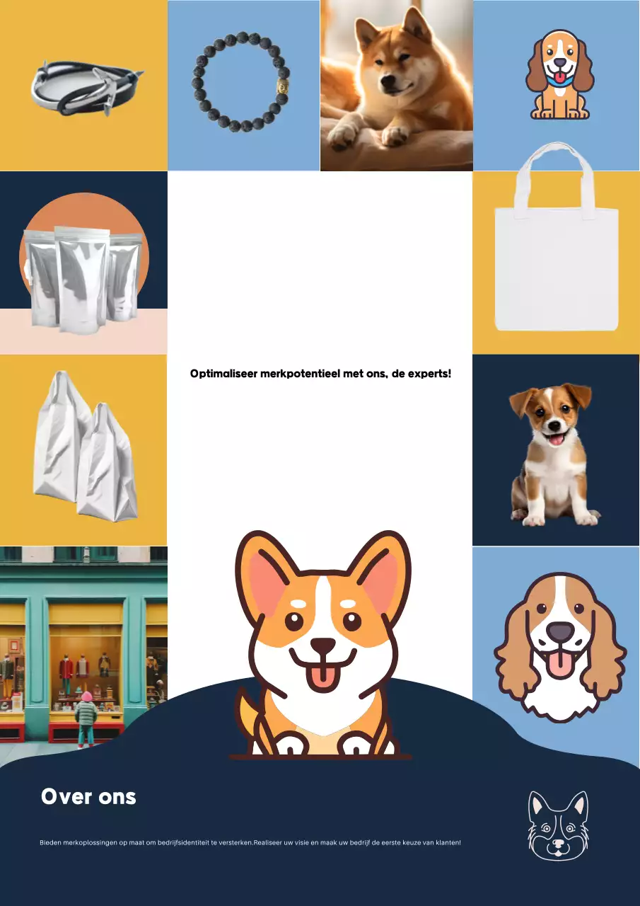 Orange moderne huisdierenmarketing