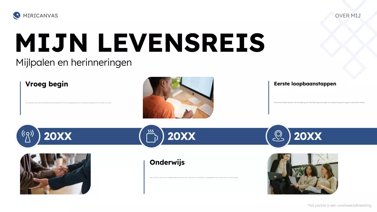 blauw modern over mij bedrijf