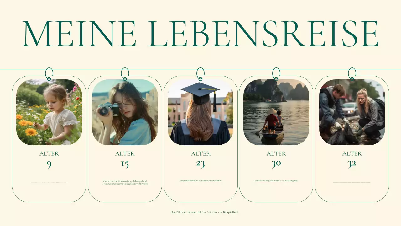 beige elegantes Lifestyle-Portfolio