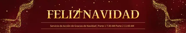 Promueva un servicio navideño con clase en rojo y dorado