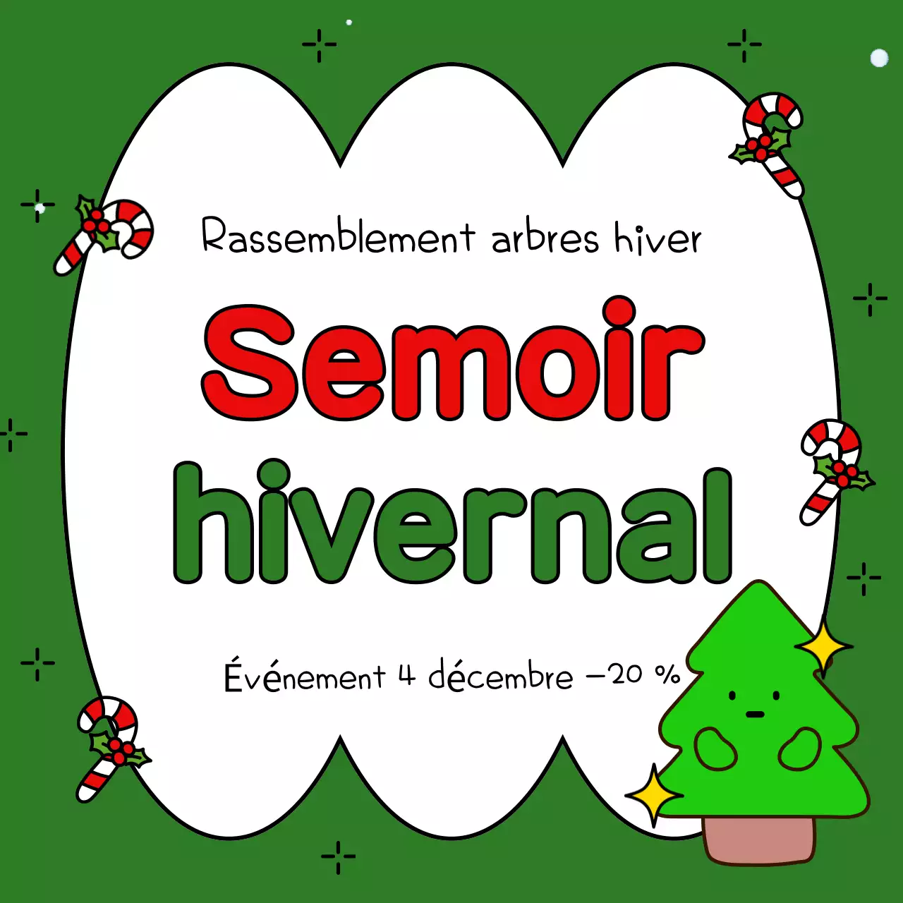 Annoncez vos offres saisonnières festives en vert et rouge