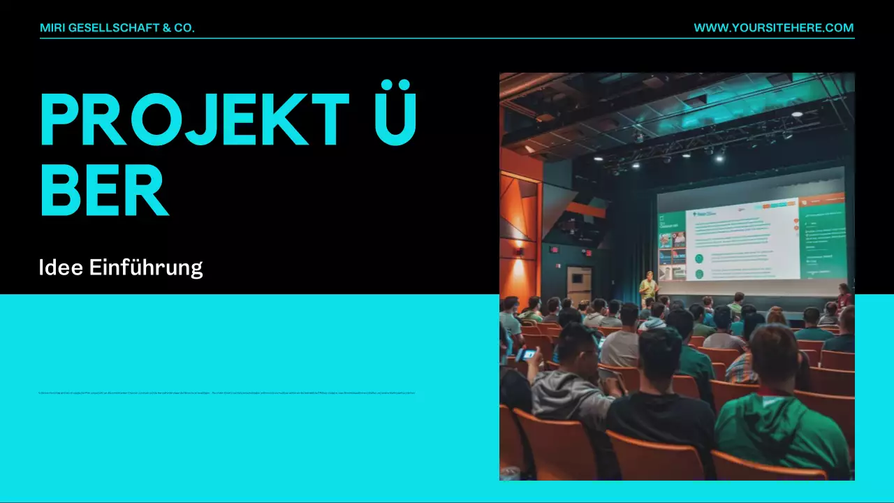 Moderne Projektvorschlags-Präsentation Orange Schwarz