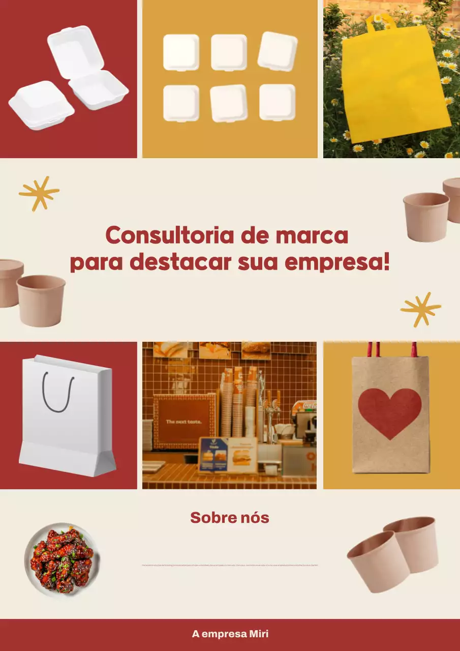 Anúncio de marca moderna laranja