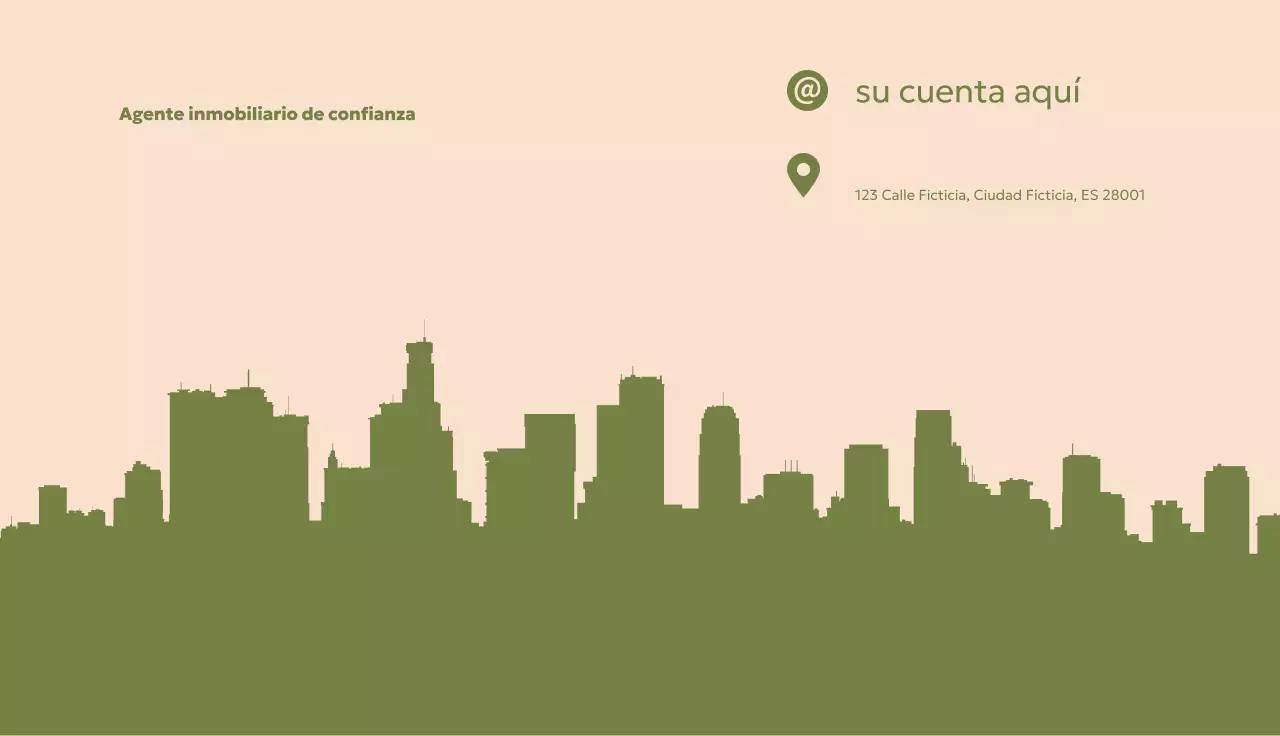 sage tarjeta inmobiliaria moderna