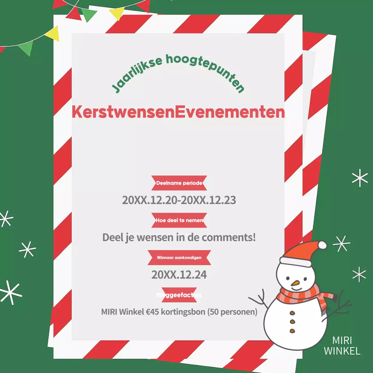 Groene kerst evenementen